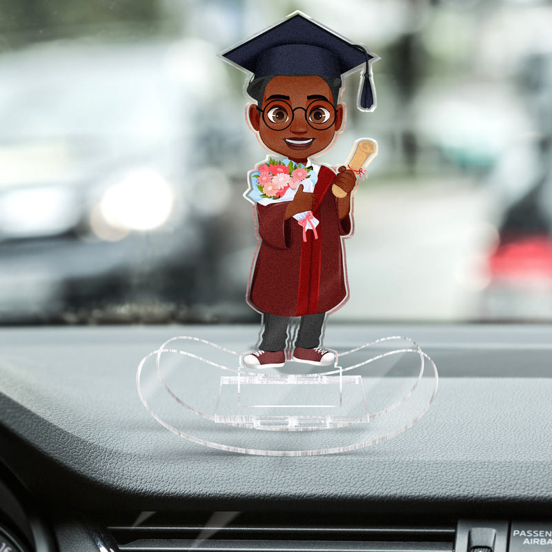 Custom Photo Happy Graduation Kids - Gift For Children, Grandkids - Personalized Acrylic Shaking Stand