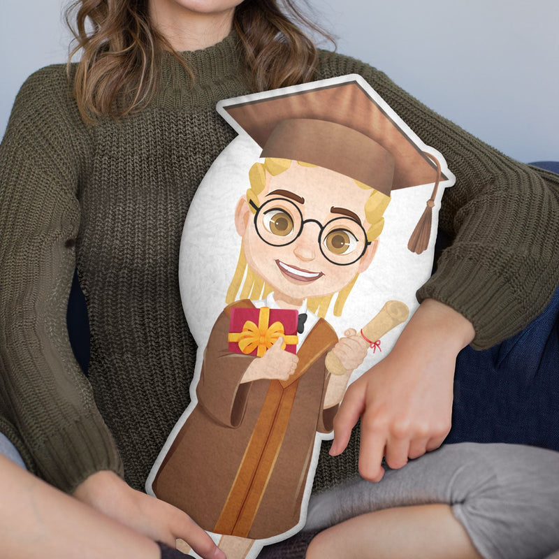 Custom Photo Happy Graduation Kids - Gift For Children, Grandkids - Personalized Custom Shaped Pillow