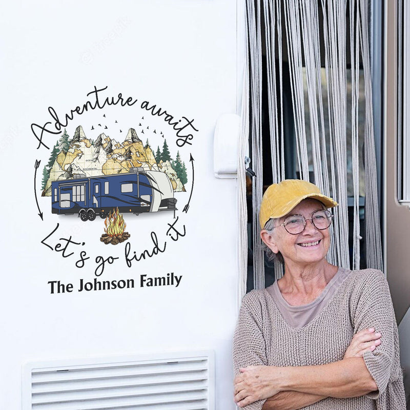 Et je vais dans la forêt - Cadeau pour les amateurs de camping - Autocollant de camping personnalisé, autocollant de décoration