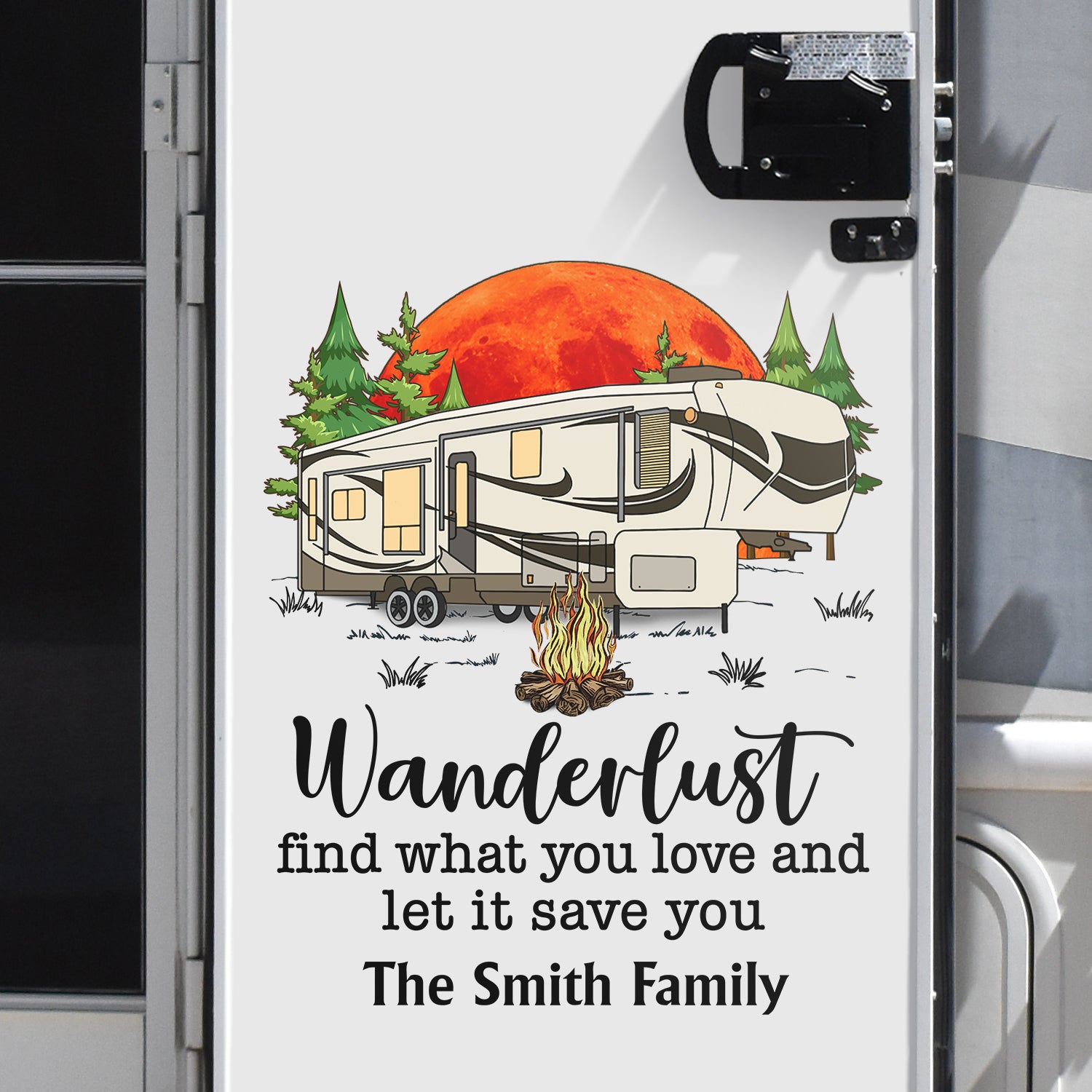 Wanderlust Find What You Love And Let It Save You - Gift For Camping Lovers - Personalized Camping Decal, Decor Decal