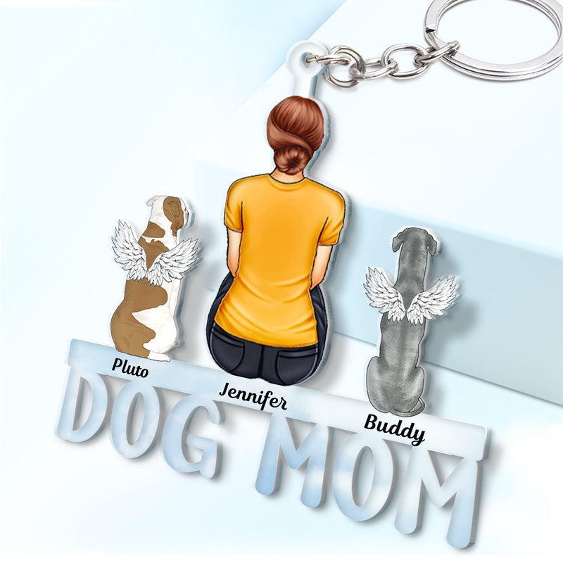 Dog Cat Mom Dad - Gift For Pet Lovers - Personalized Cutout Acrylic Keychain