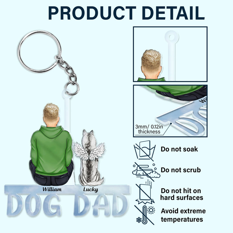 Dog Cat Mom Dad - Gift For Pet Lovers - Personalized Cutout Acrylic Keychain