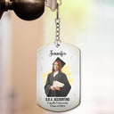 Custom Photo Happy Graduation - Graduation Gift For Friends, Family - Personalized Aluminum Keychain