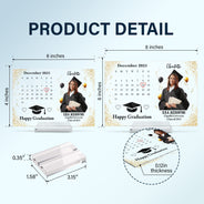 Custom Photo Happy Graduation - Graduation Gift For Friends, Family - Personalized Horizontal Rectangle Acrylic Plaque