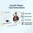 Custom Photo Happy Graduation - Graduation Gift For Friends, Family - Personalized Horizontal Rectangle Acrylic Plaque