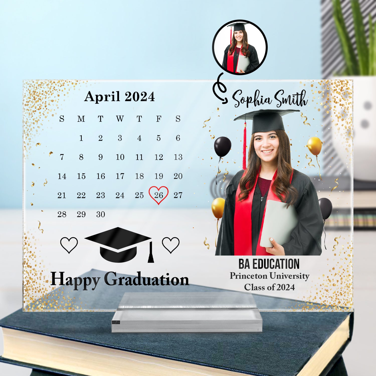 Custom Photo Happy Graduation - Graduation Gift For Friends, Family - Personalized Horizontal Rectangle Acrylic Plaque