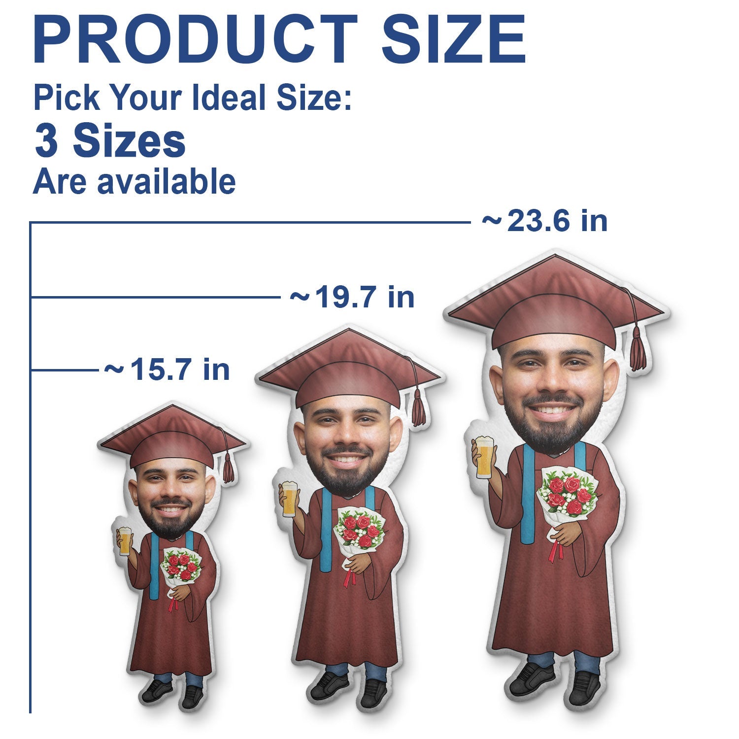 Custom Photo Happy Graduation - Gift For Friends, Children - Personalized Custom Shaped Pillow