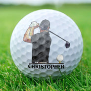 That's What I Do I Play Golf & I Know Things - Gift For Golfer - Personalized Golf Ball