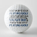 That's What I Do I Play Golf & I Know Things - Gift For Golfer - Personalized Golf Ball