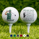 Dear Dad Thank You For Taking Me To The Golf Course - Gift For Father, Golfer - Personalized Golf Ball