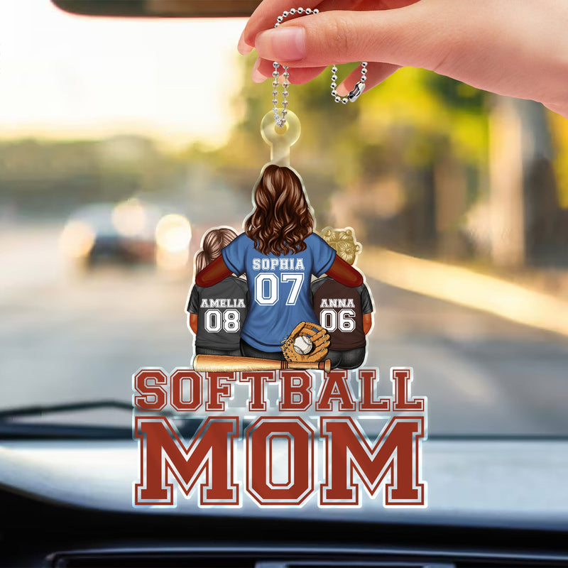 Baseball Softball Mom - Birthday, Loving Gift For Sport Fan, Mom, Mother - Personalized Acrylic Car Hanger