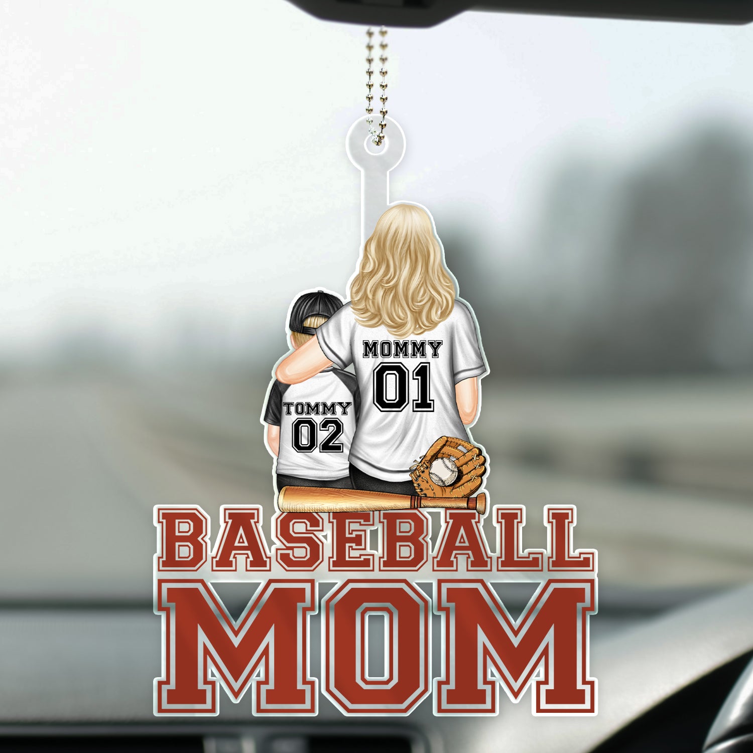 Baseball Softball Mom - Birthday, Loving Gift For Sport Fan, Mom, Mother - Personalized Acrylic Car Hanger