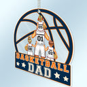 Papa basketteur - Cadeau d'anniversaire, cadeau d'amour pour fan de sport, papa, père - Cintre de voiture en acrylique personnalisé