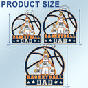 Papa basketteur - Cadeau d'anniversaire, cadeau d'amour pour fan de sport, papa, père - Cintre de voiture en acrylique personnalisé