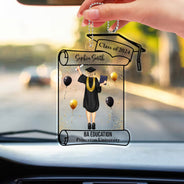 Graduation Appreciation - Graduation Gift For Friends, Family - Personalized Acrylic Car Hanger