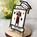Graduation Appreciation - Graduation Gift For Friends, Family - Personalized 2-Layered Wooden Plaque With Stand