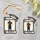 Graduation Appreciation - Graduation Gift For Friends, Family - Personalized 2-Layered Wooden Plaque With Stand