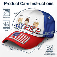 Daddy Papa Stars And Stripes - Gift For Father, Grandpa, Grandfather - Personalized Classic Cap