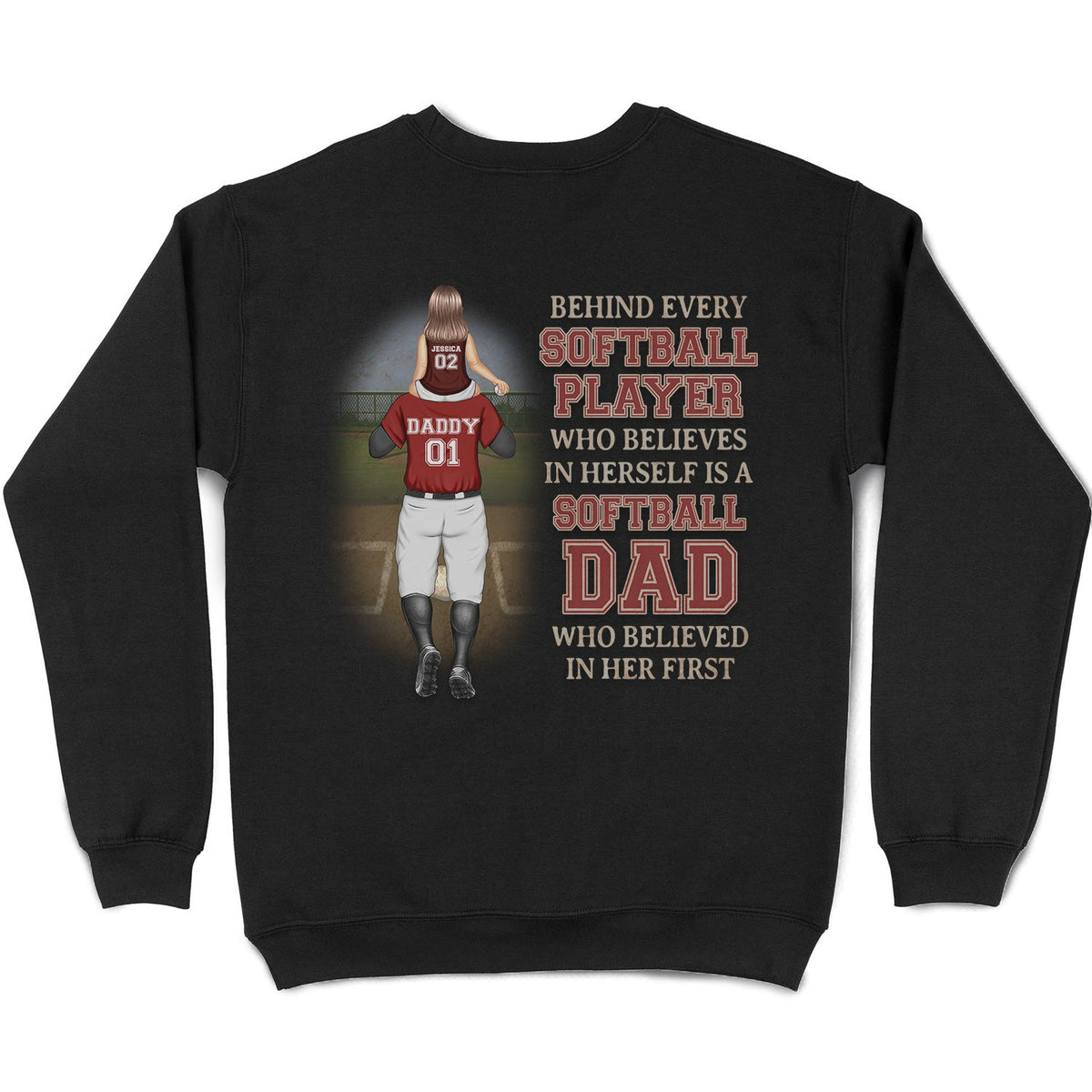 Behind Every Baseball Player - Gift For Father, Sport Fans - Personalized T Shirt