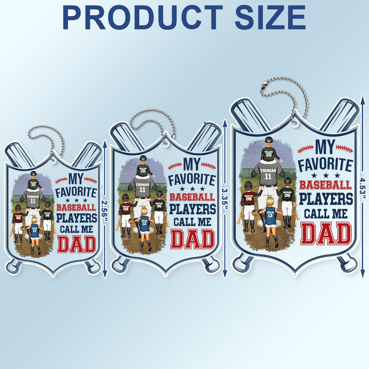 My Favorite Baseball Player Calls Me Dad - Gift For Father, Sport Fans - Personalized Acrylic Car Hanger