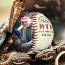 Custom Photo MVP Most Valuable Papa - Gift For Dad, Father, Grandpa, Sport Fans - Personalized Baseball, Softball