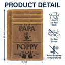 First Dad Now Grandpa Handprints - Personalized Card Wallet