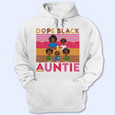 Dope Black Auntie Hot Pink Retro - Personalized T Shirt