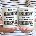 First Dad Now Papa Black World Map - Personalized Mug