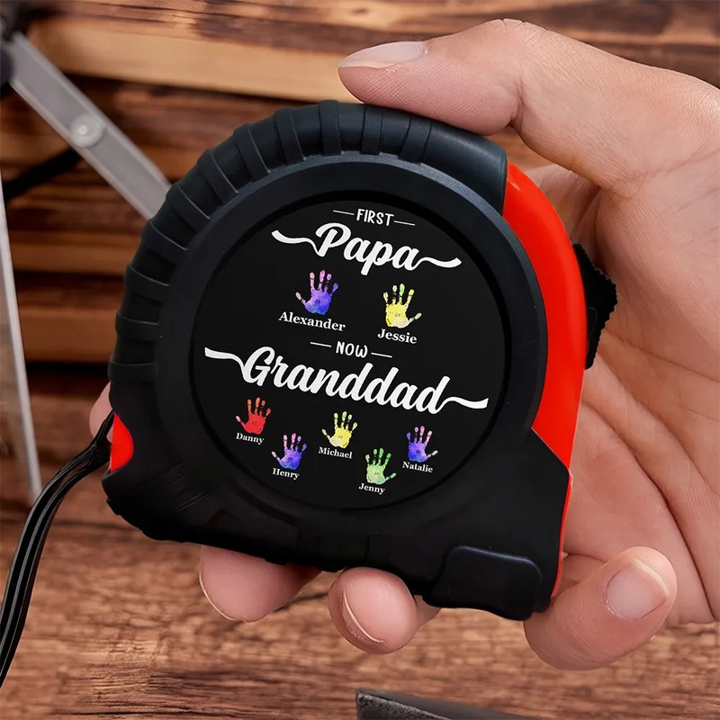 First Dad Now Grandpa - Personalized Tape Measure