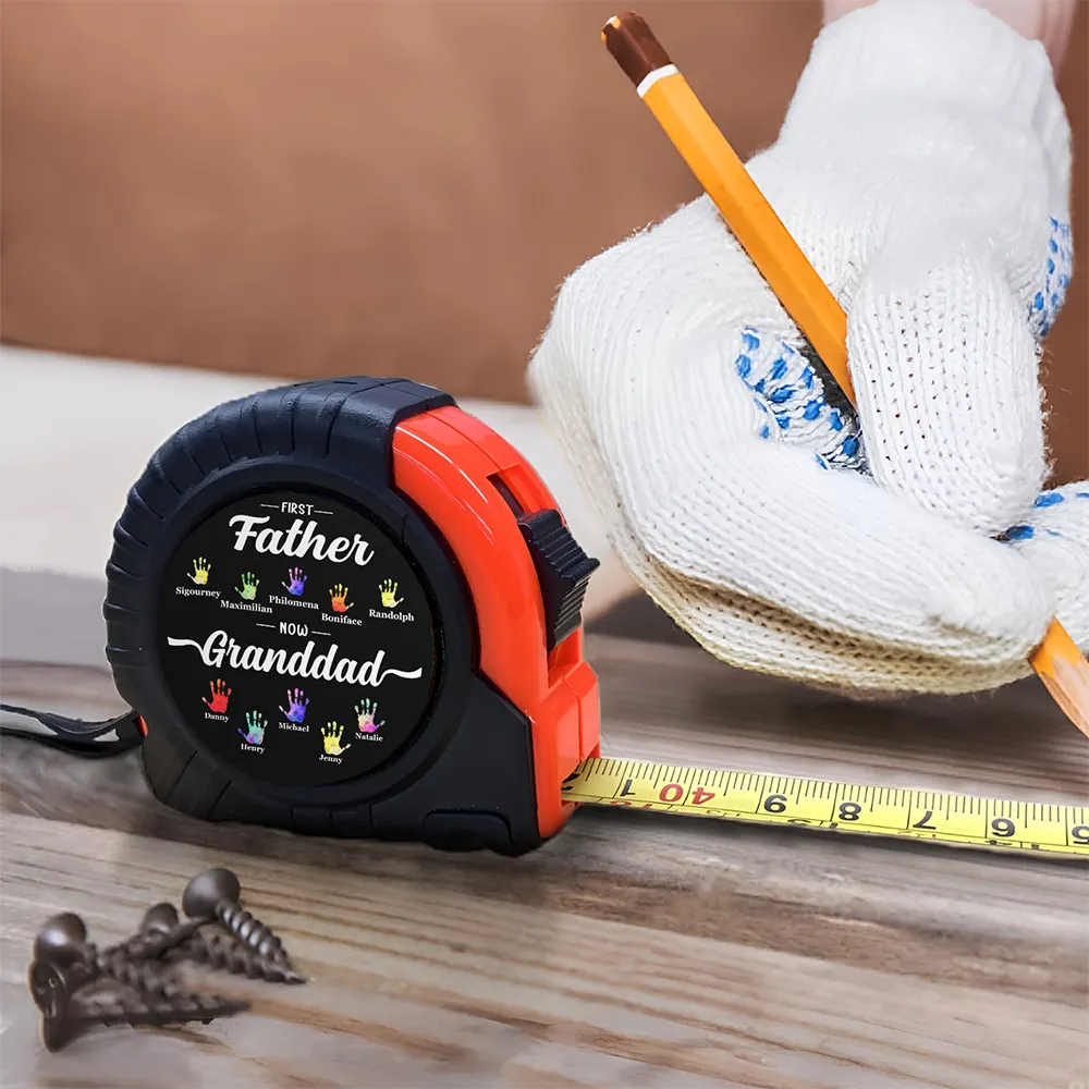 First Dad Now Grandpa - Personalized Tape Measure