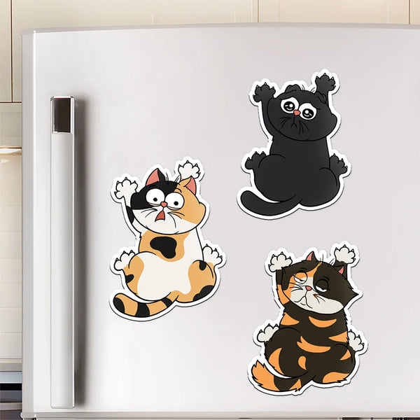 Funny Cat Scratching - Personalized Magnet