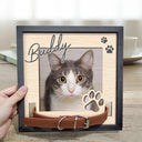 Custom Photo Dog Cat Pet Name - Personalized Pet Loss Sign, Collar Frame