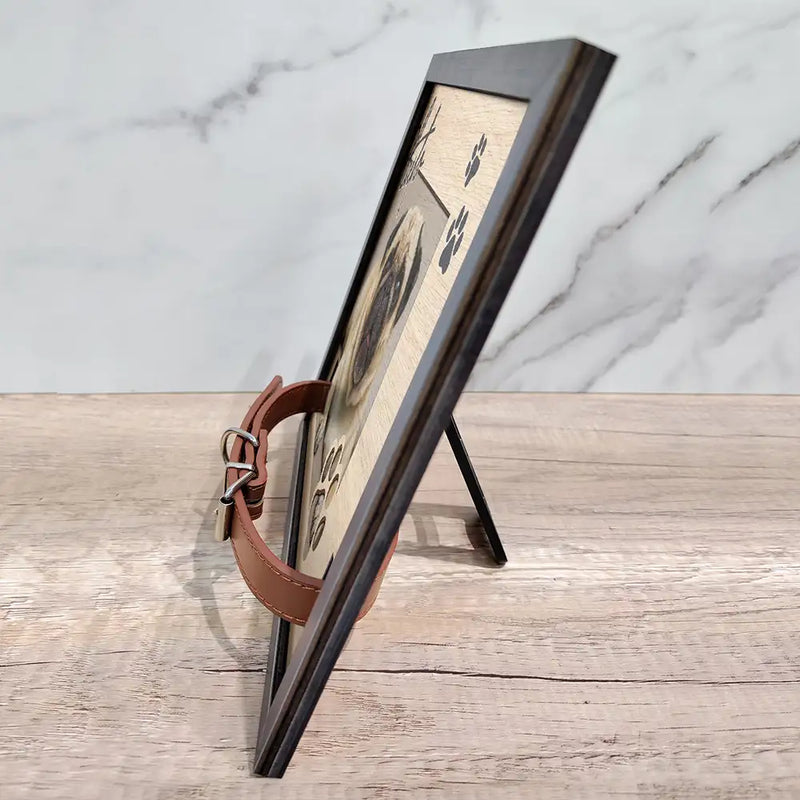 Custom Photo Dog Cat Pet Name - Personalized Pet Loss Sign, Collar Frame