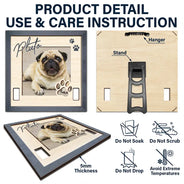 Custom Photo Dog Cat Pet Name - Personalized Pet Loss Sign, Collar Frame