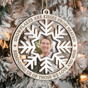 Custom Photo Snowflakes Are Kisses From Heaven Christmas Memorial - Personalized 2-Layered Mix Ornament