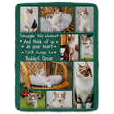Custom Photo Snuggle This Blanket And Think Of Me Memorial - Personalized Fleece Blanket, Sherpa Blanket