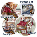 Custom Photo Snuggle This Blanket And Think Of Me Memorial - Personalized Fleece Blanket, Sherpa Blanket