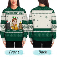 La meilleure maman chat de tous les temps pour Noël - Pull moche unisexe personnalisé 