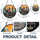 Life Is Better With Besties Forever - Personalized Stained Glass Window Hanging Suncatcher