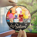 Life Is Better With Besties Forever - Personalized Stained Glass Window Hanging Suncatcher