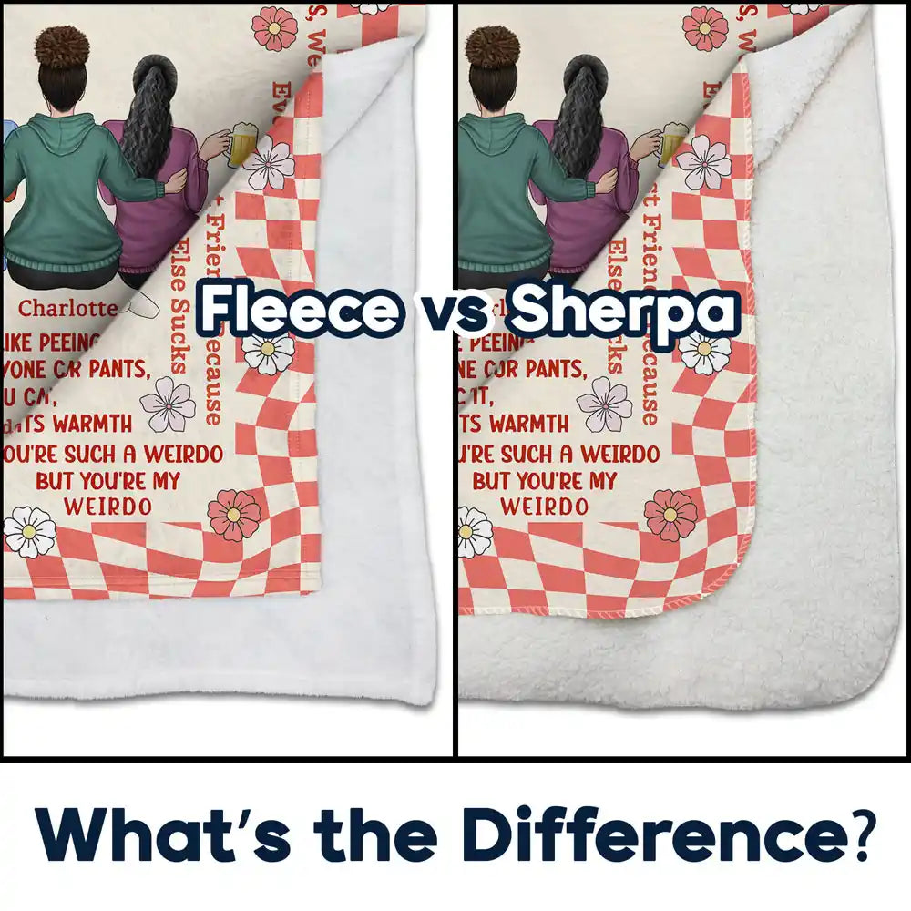 Best Friends Thanks For Being My Unpaid Therapist - Personalized Fleece Blanket, Sherpa Blanket