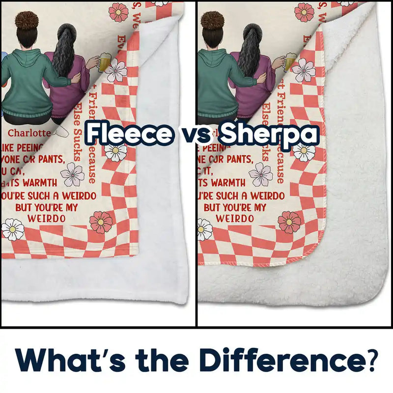 Best Friends Thanks For Being My Unpaid Therapist - Personalized Fleece Blanket, Sherpa Blanket