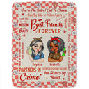 Best Friends Forever Partners In Crime - Personalized Fleece Blanket, Sherpa Blanket