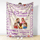 Best Friends Forever Partners In Crime - Personalized Fleece Blanket, Sherpa Blanket