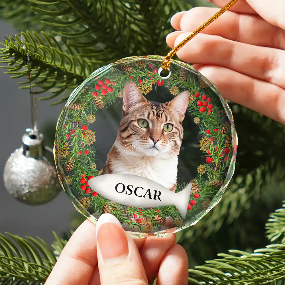 Custom Photo If Love Could Saved You Pet Lover - Personalized Circle Glass Ornament