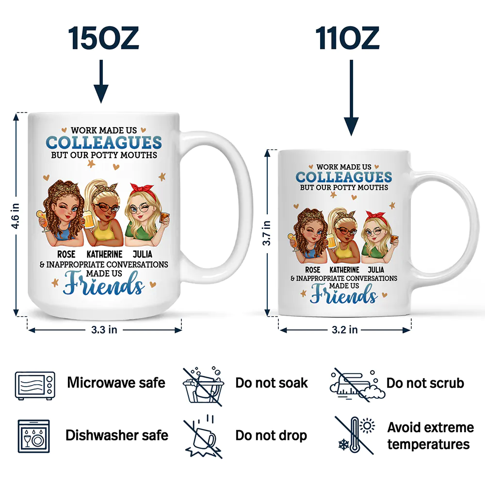 Work Made Us Colleagues - Personalized Mug