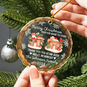 From Our House To Yours Thank You Great Neighbors - Personalized Circle Glass Ornament