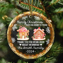 From Our House To Yours Thank You Great Neighbors - Personalized Circle Glass Ornament