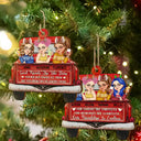 Gift For Bestie - A True Friendship Is A Journey Without An End Red Truck - Personalized Custom Shaped Wooden Ornament