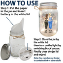 Gift For Bestie,Continue Shopping,Love - Here's To Being Friends Even When We're Old Besties - Personalized Mason Jar Light